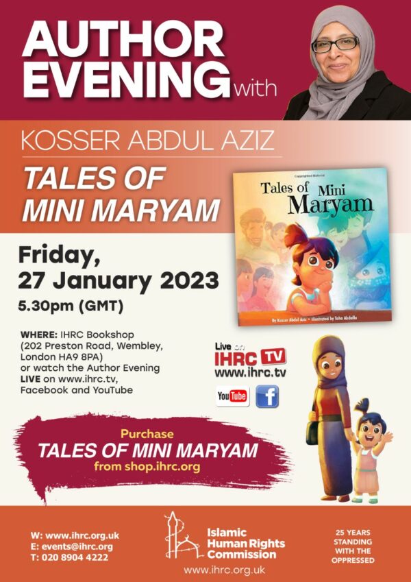 Author Evening with Kosser Abdul Aziz: Tales of Mini Maryam – IHRC Bookshop