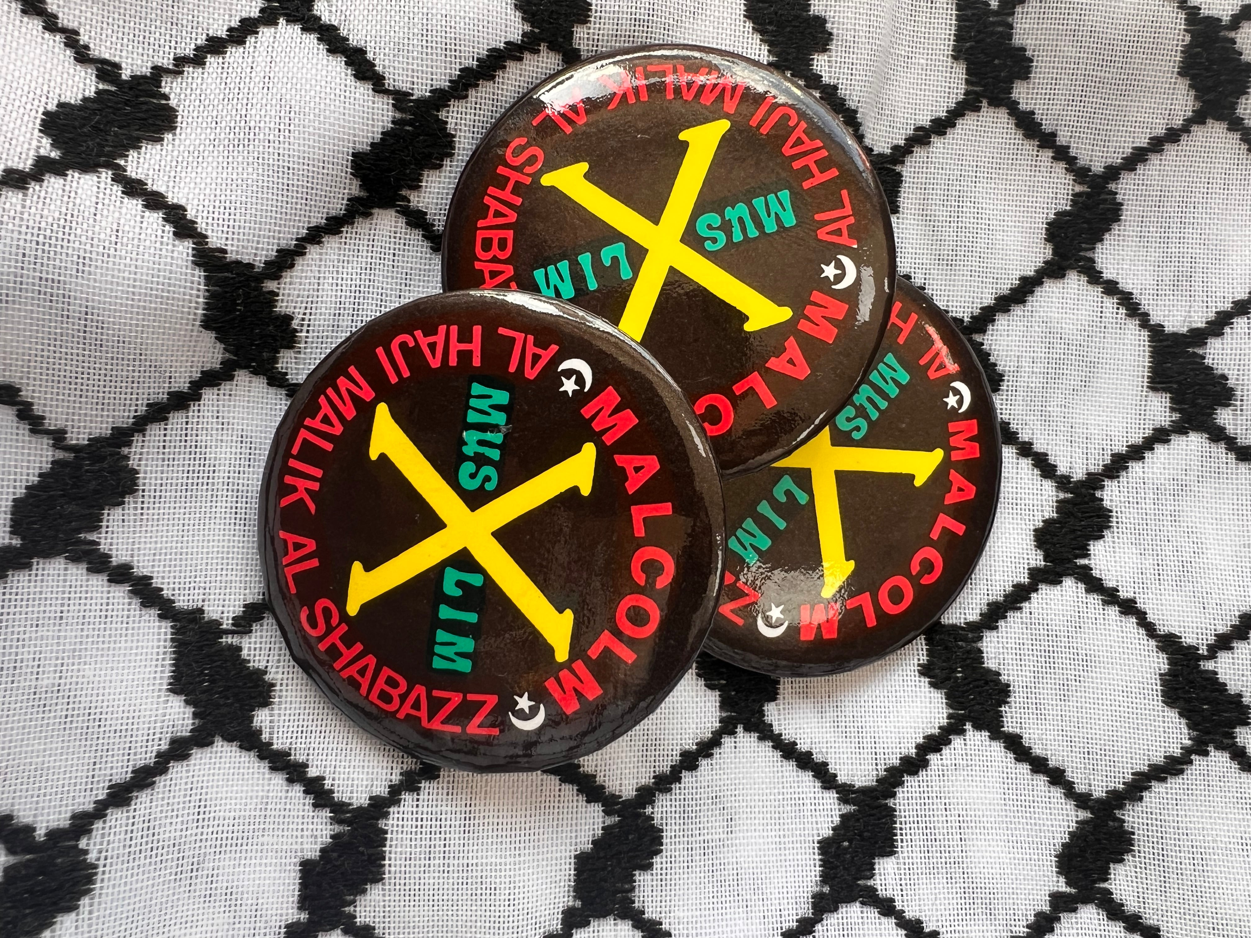 Malcolm X Badges (Pack of 3)